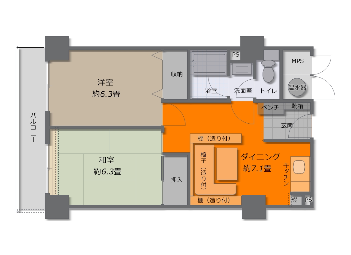 西武ヴィラ苗場9号館 7F 2DK