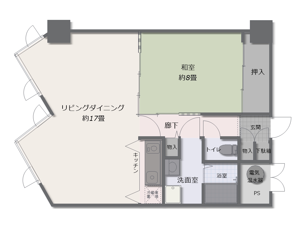 ロイヤルプラザ水上 7階 1LDK