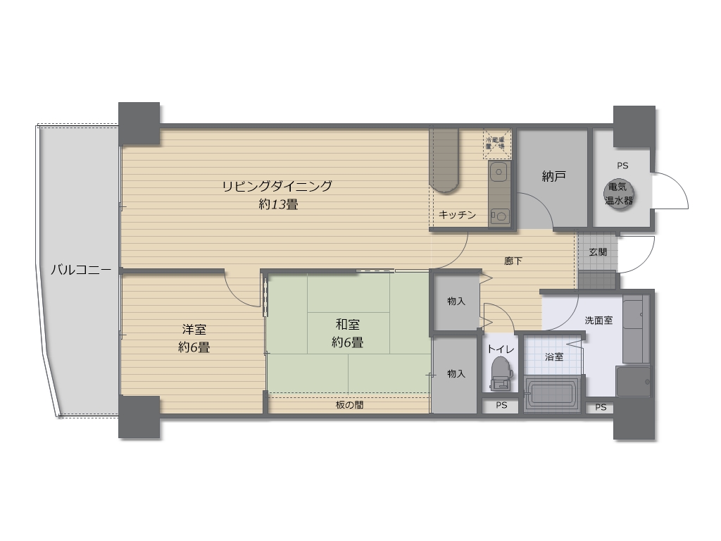パサージュ猪苗代レイクサイド 4階 2SLDK