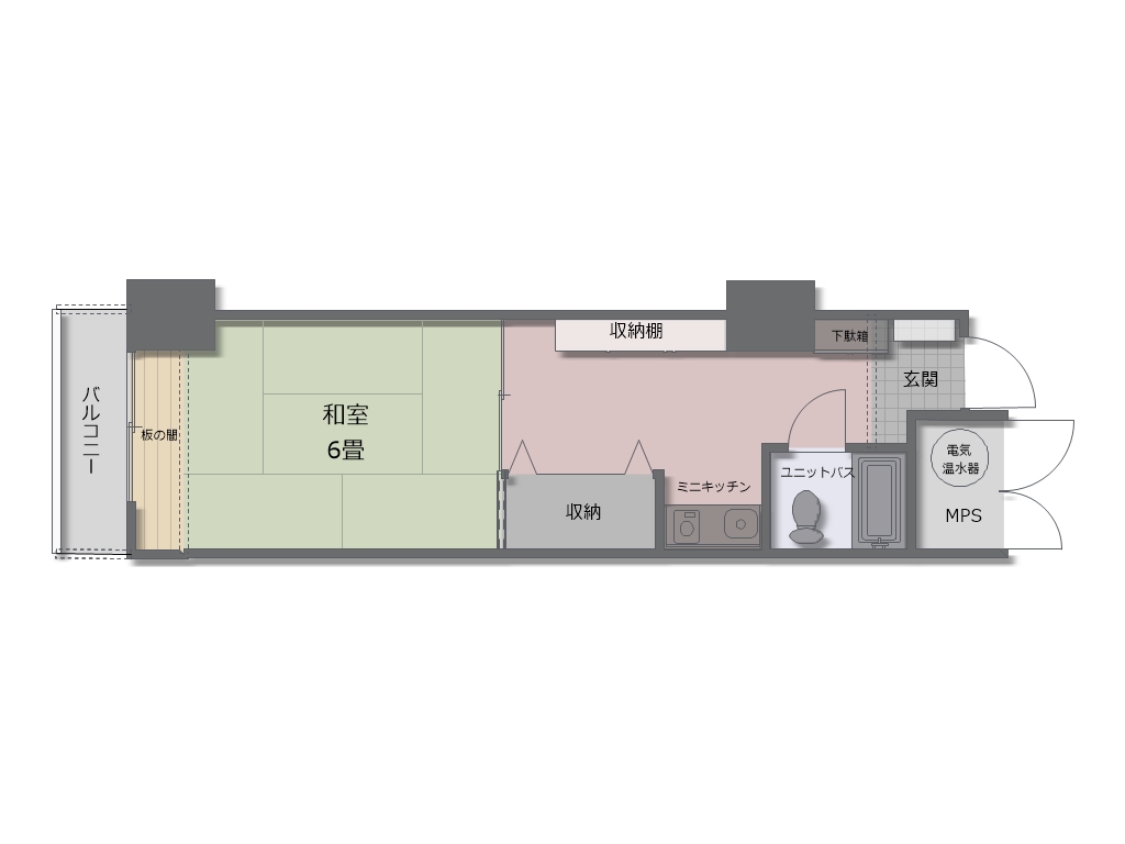 西武ヴィラ苗場7号館 7F 1K和室